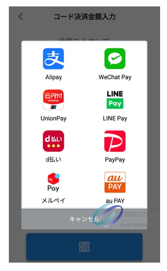 ペイキャスモバイルＱＲ決済手順3